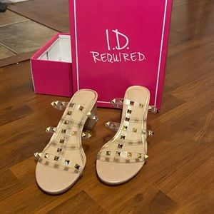 Clear & Beige Colored Heels